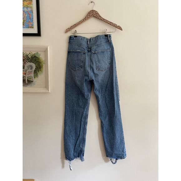 AGOLDE 90's Mid Rise Loose Straight Jeans in Streamline Size 24 - Picture 4 of 9